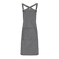 grey denim dungaree style apron
