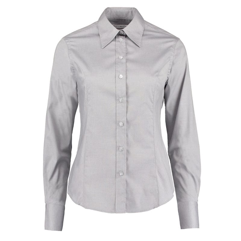 grey tailored fit blouse kk702