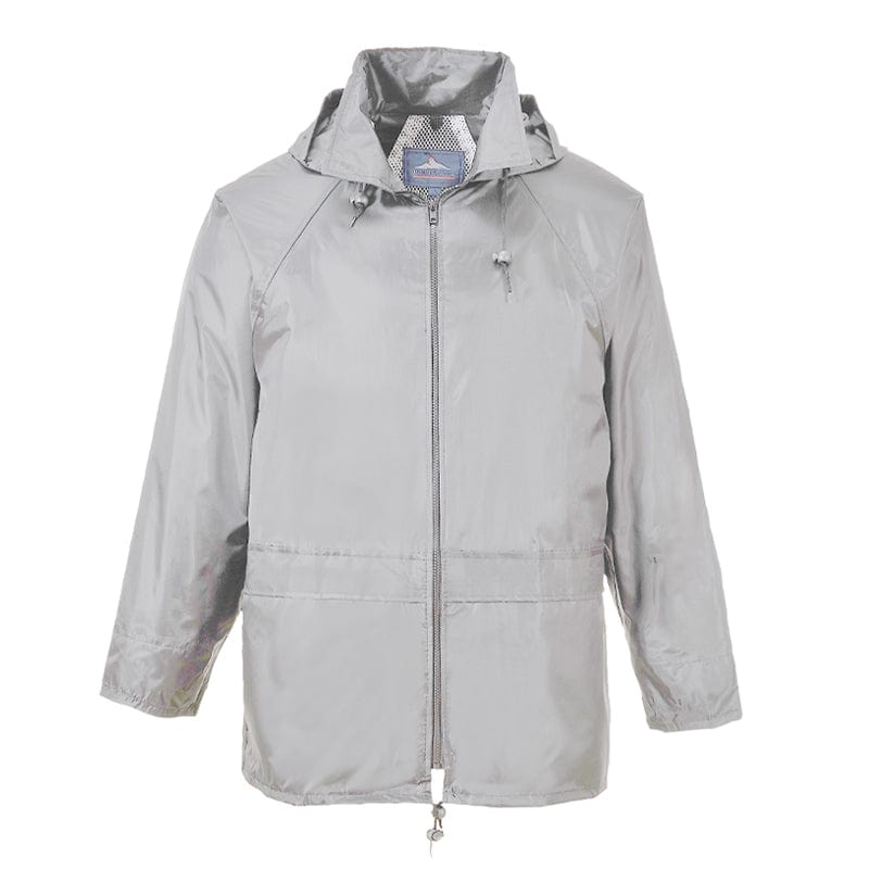 grey wet weather zip jacket