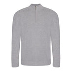 heather grey awdis 1 quatre zip sweatshirt