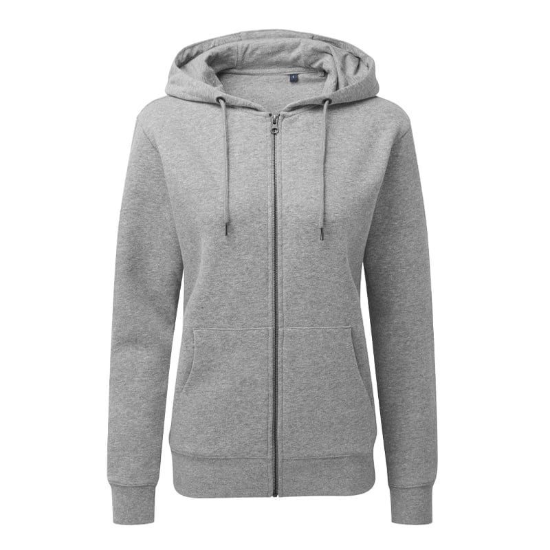 heather grey brushed inner fleece hoodie