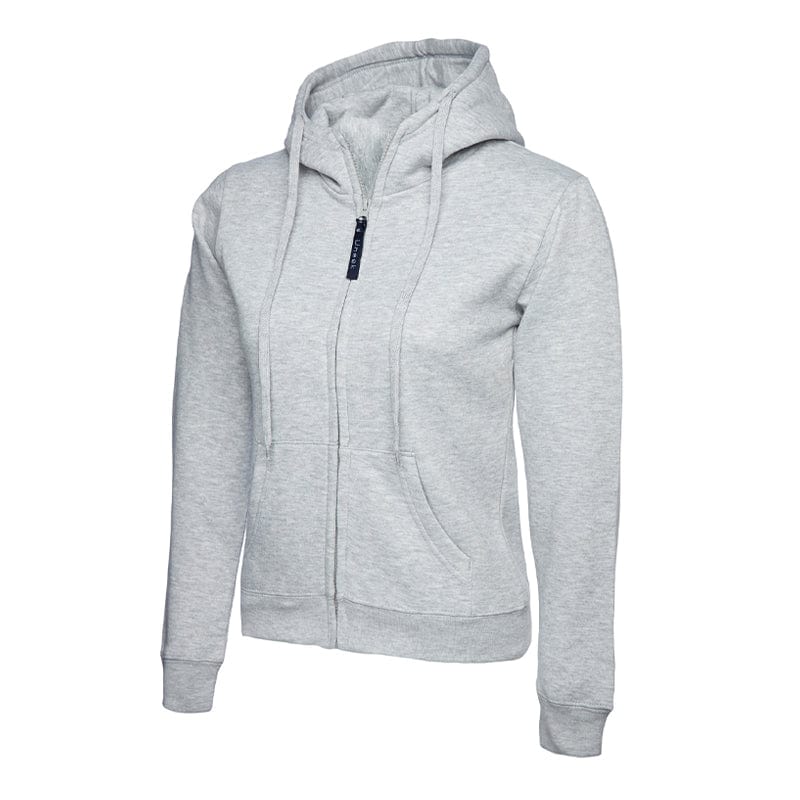 heather grey classic ladies hoodie