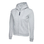 heather grey classic ladies hoodie