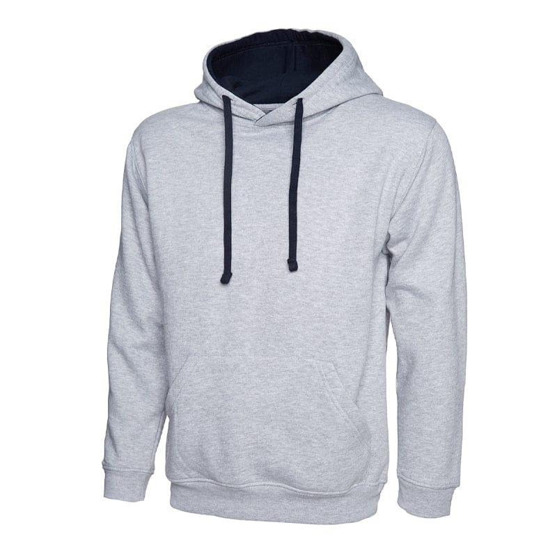 heather grey navy uneek uc507 hoodie