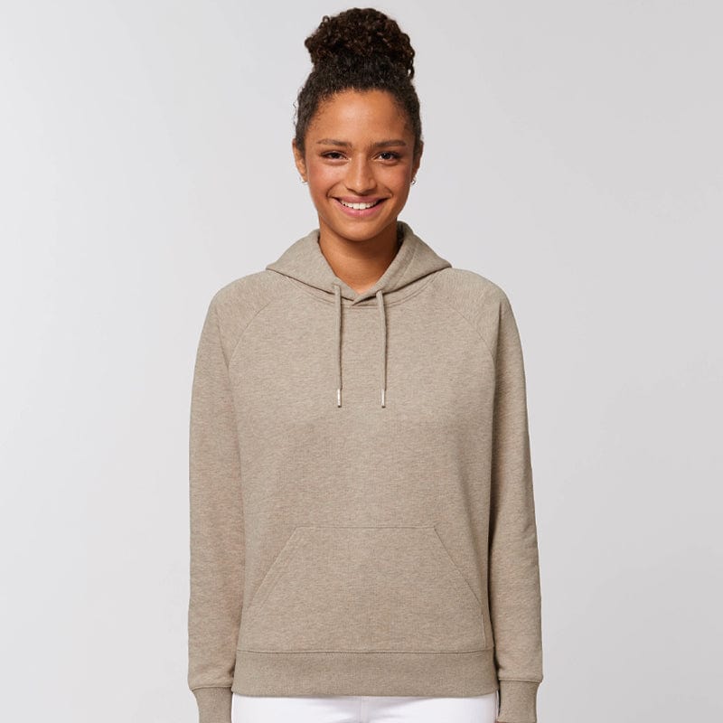 heather sand stsw148 hooded sweatshirt