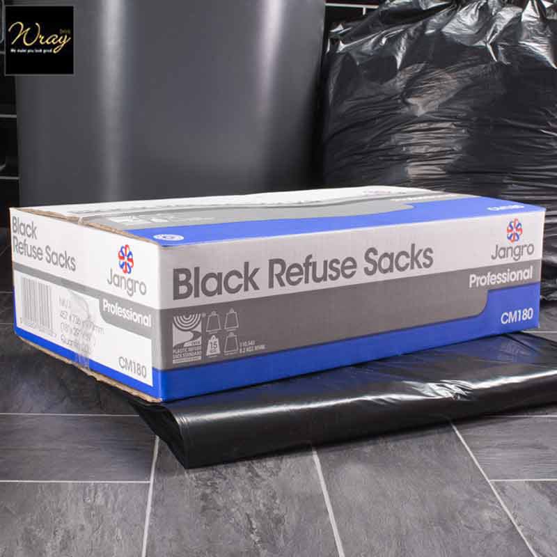 heavy duty black refuse sacks 38 x200