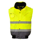 hi vis contrast bomber body warmer