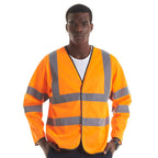 high vis long sleeve waistcoat uc802