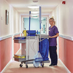 hospital rokleen cleaning trolley