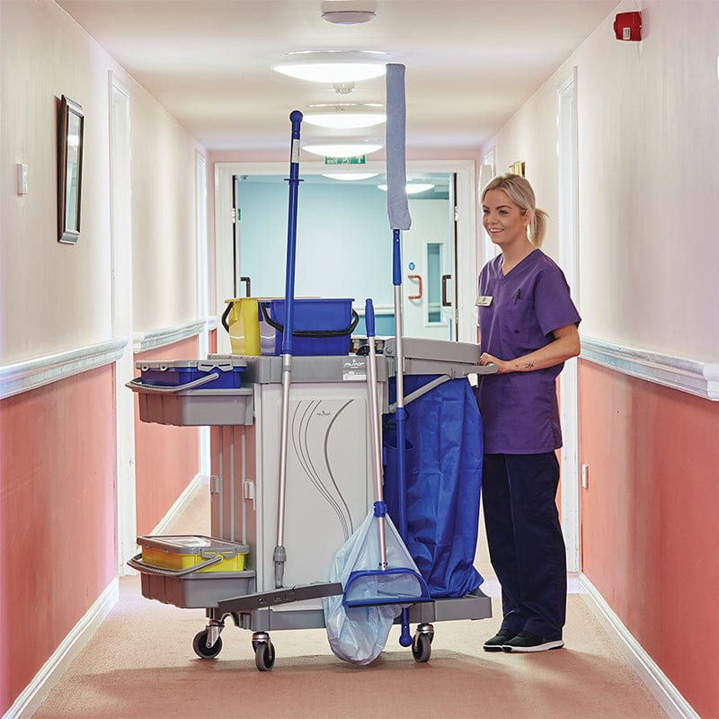 hospital rokleen cleaning trolley