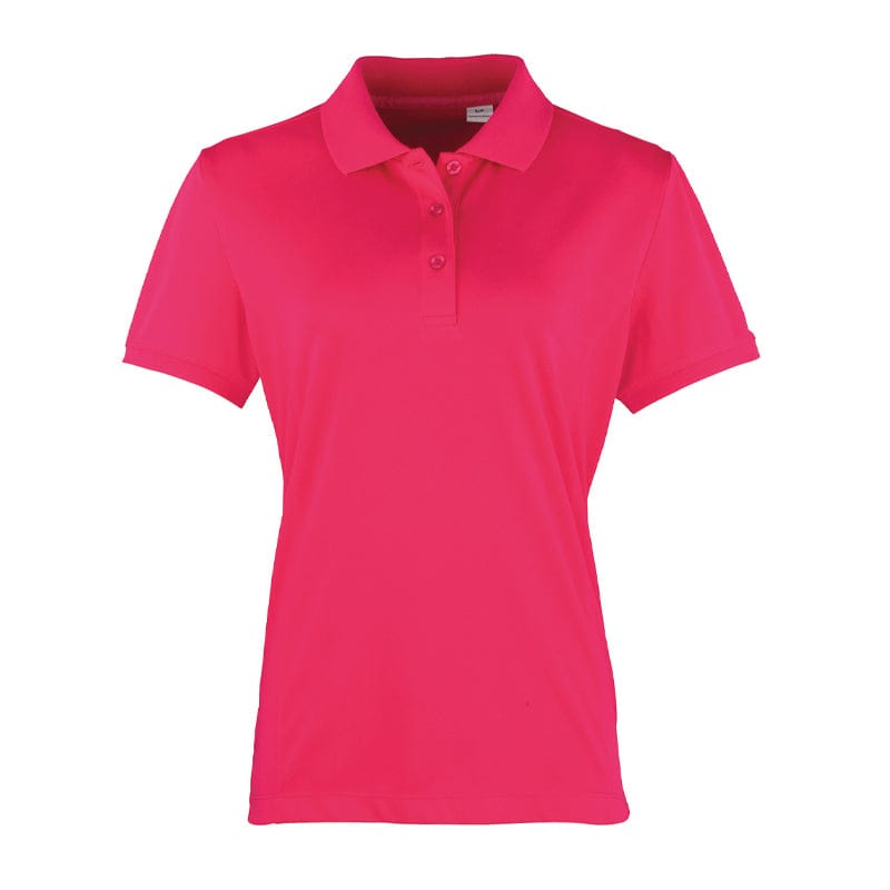 hot pink sports fit polo