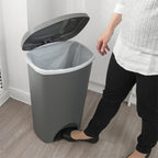 household 50l metallic finish pedal bin