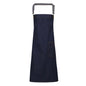 indigo waxed look bib apron