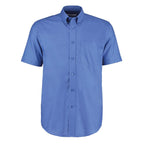italian blue short sleeve oxford shirt