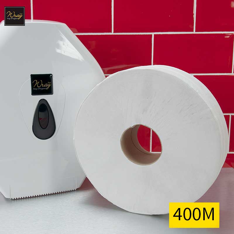 jangro jumbo toilet roll 400m