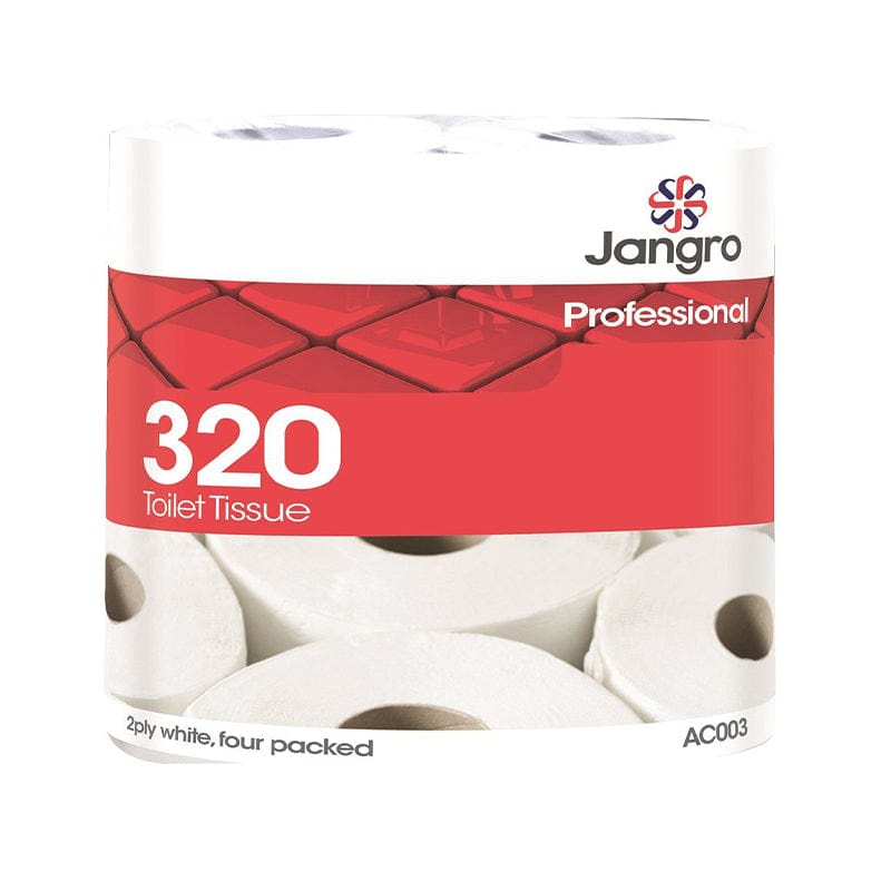 jangro toilet roll twin wrapped 320 sheets