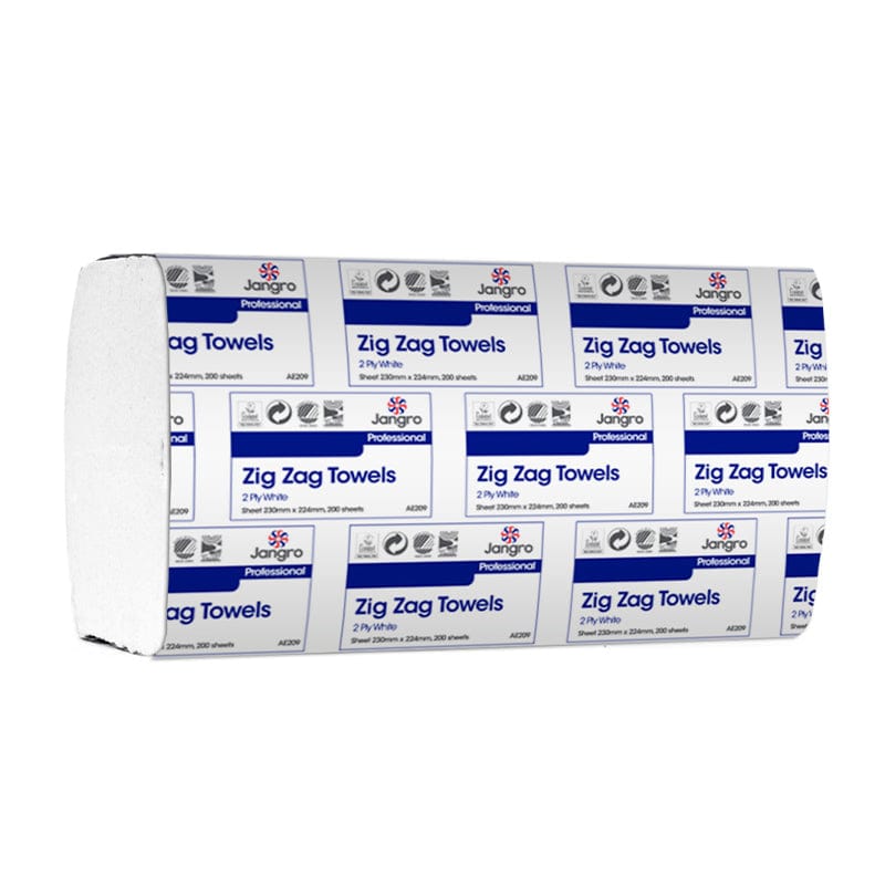 jangro zig zag hand towels x 4000