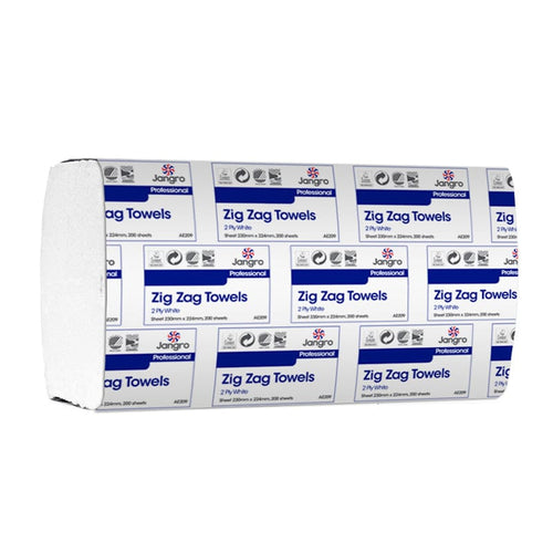 jangro zig zag hand towels x 4000