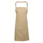 khaki bib apron with pocket