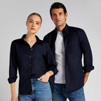 kustom kit long sleeve oxford shirts