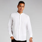 kustom kit men s mandarin collar shirt