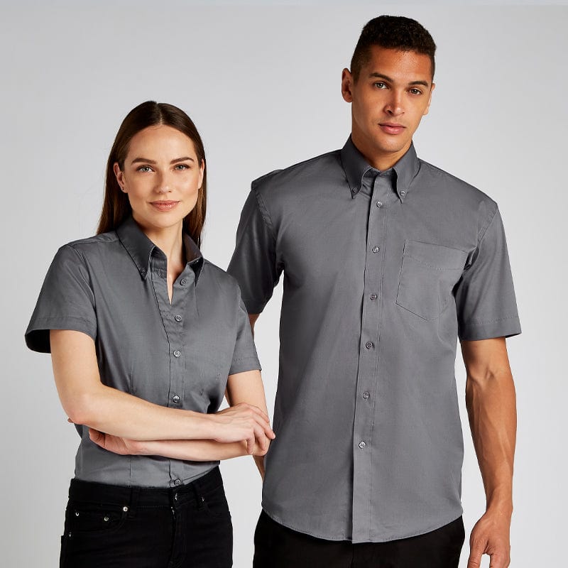 kustom kit short sleeve oxford shirt