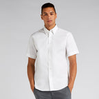 kustom kit tailored fit oxford short sleeve shirt