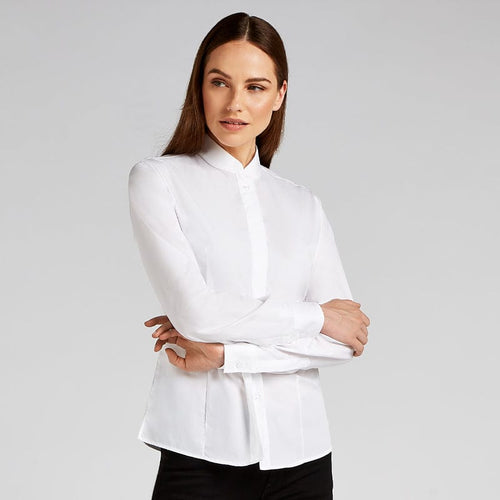 kustom kit women s mandarin collar shirt