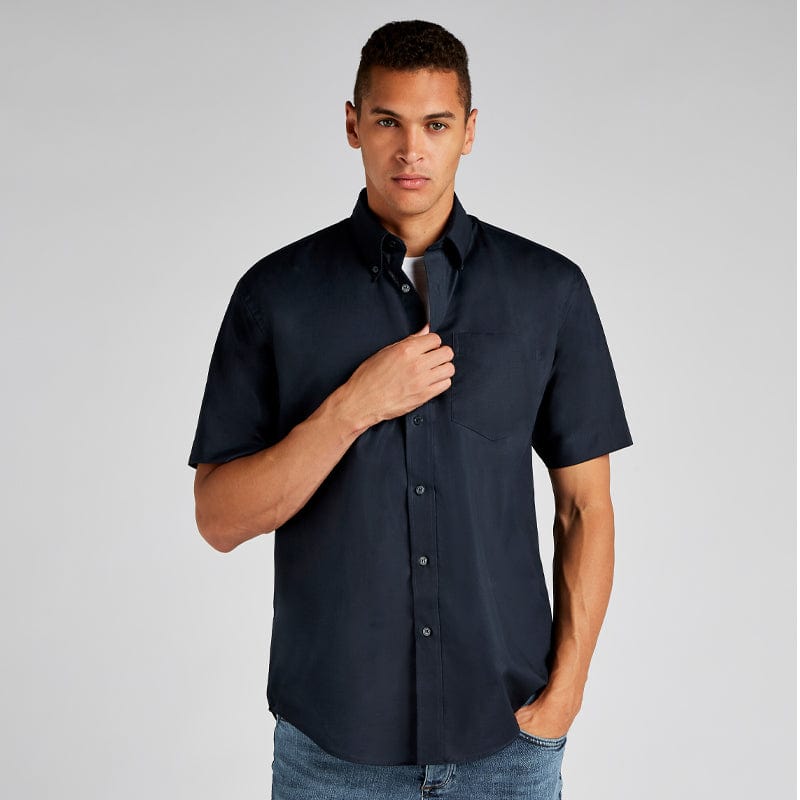 kustom kit workwear oxford short sleeve shirt