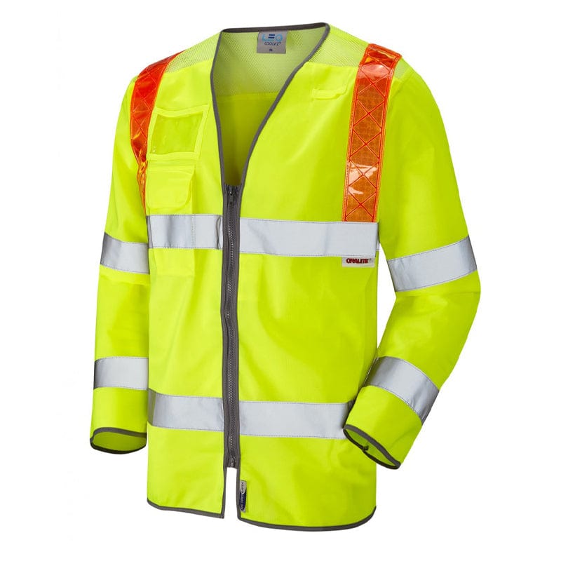 leo workwear barbrook hi vis waistcoat