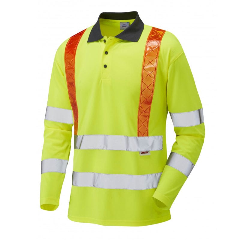 leo workwear bickleton eco hi vis polo