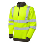 leo workwear brynsworthy hi vis zip sweatshirt