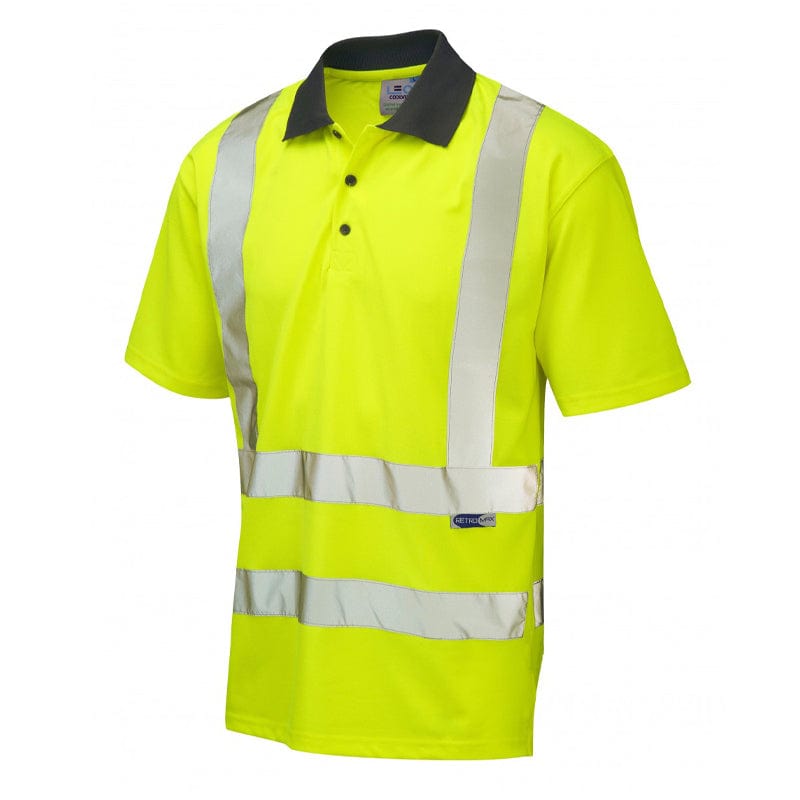 leo workwear rockham ecoviz hi vis polo