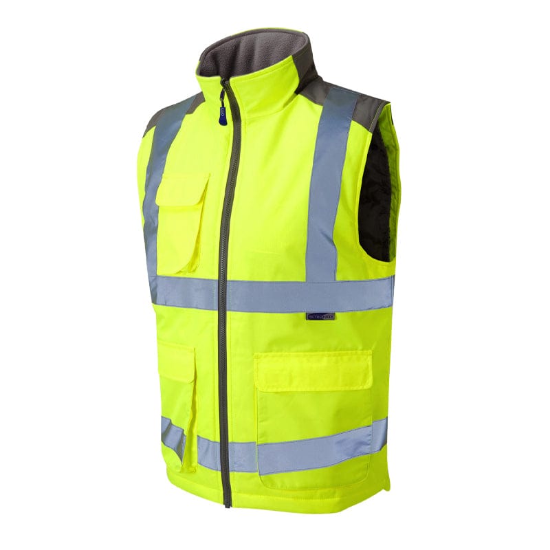 leo workwear torrington hi vis bodywarmer