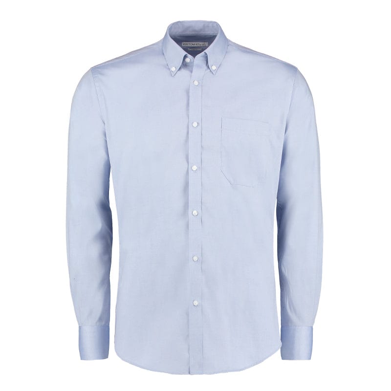 light blue kustom kit slim fit premium shirt