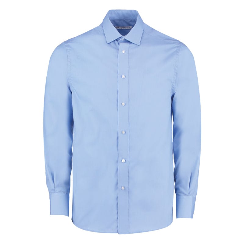 light blue poly cotton business shirt