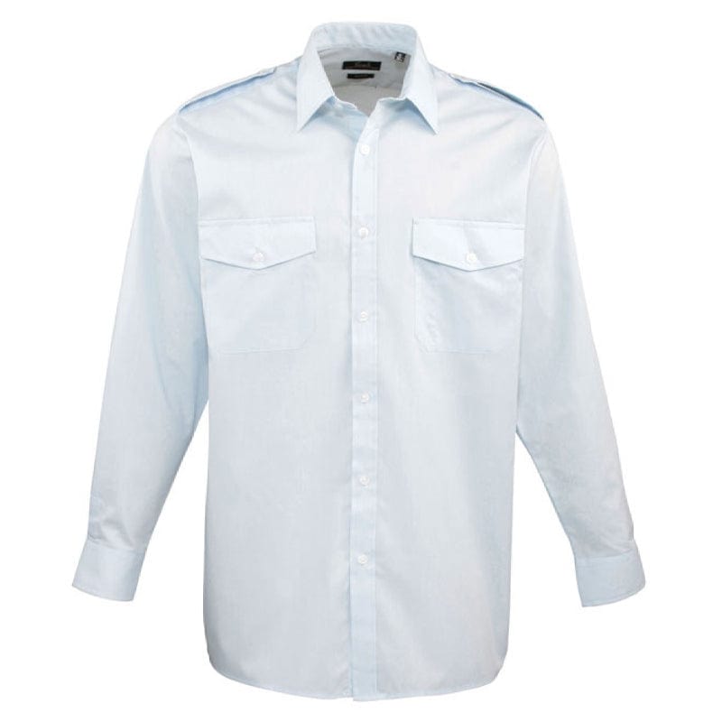 light blue premier work uniform shirt