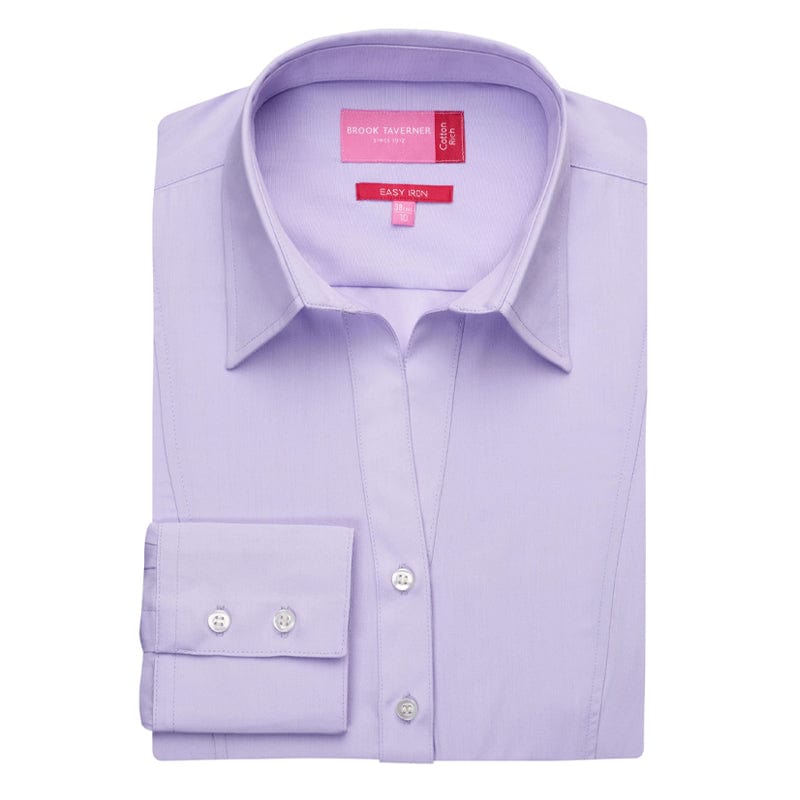 lilac long easy to iron ladies blouse