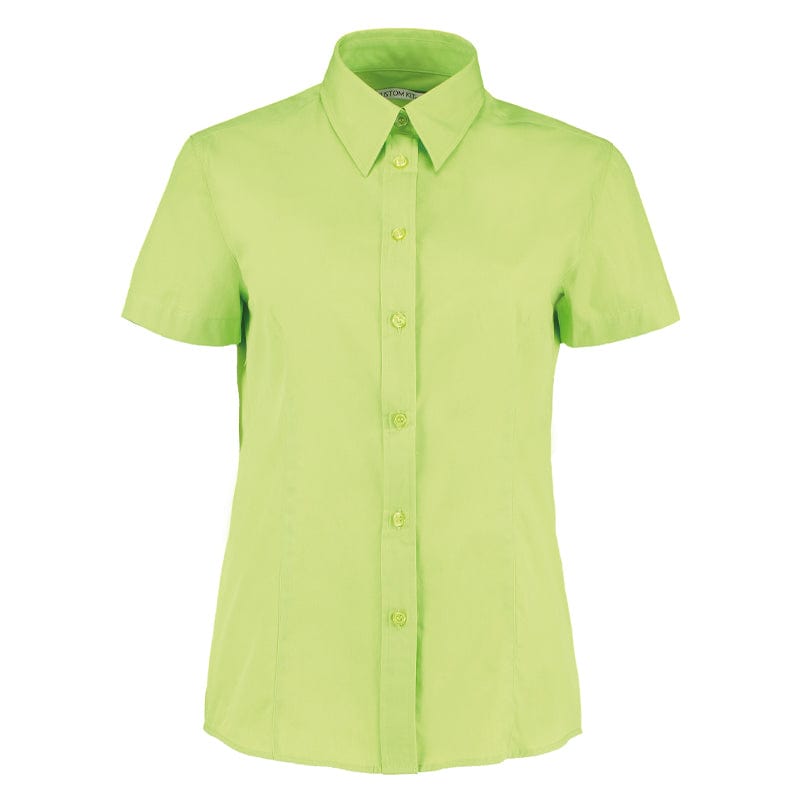 lime green breathable womens work shirt kk728