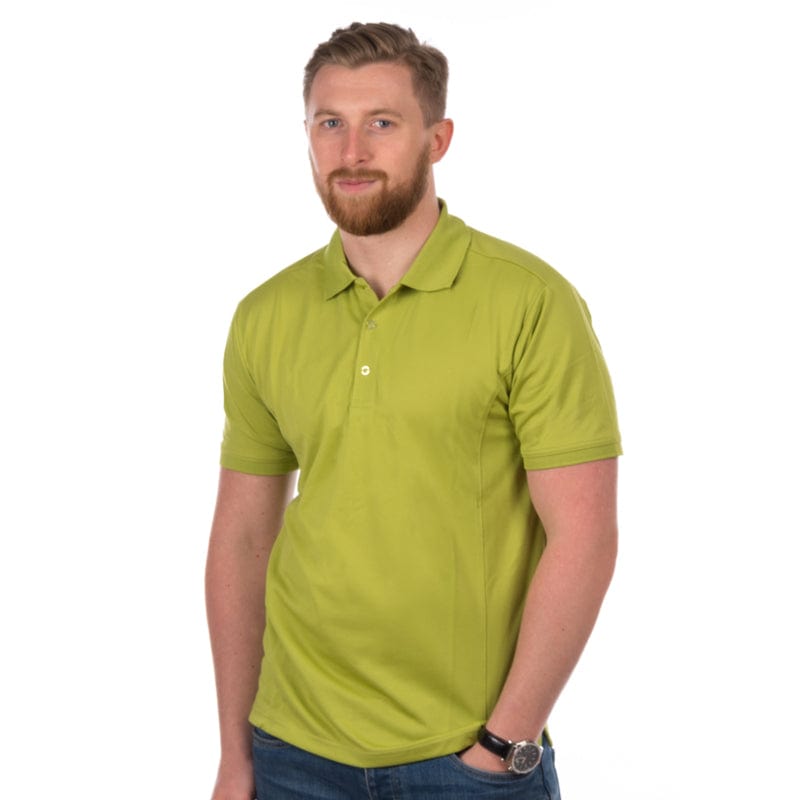 lime green mens workwear polo shirt