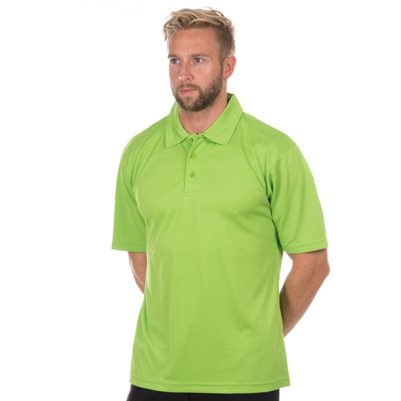 lime green workout breathable polo