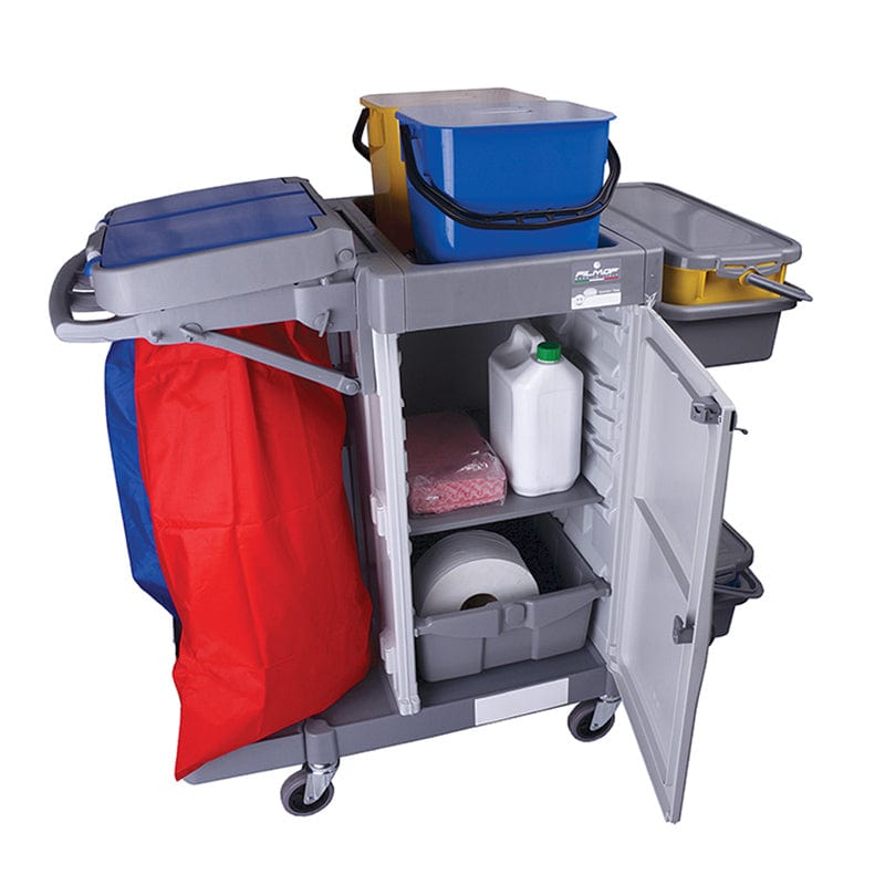 lockable high performance cleaning trolley