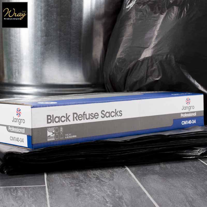 medium duty black refuse sacks 34 x200