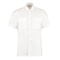 mens white short sleeve pilot shirt