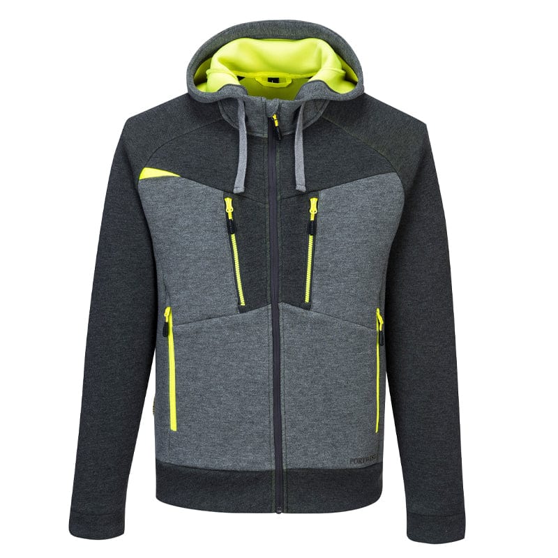 metal grey moisture wicking hoodie