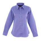 mid blue womens long sleeve oxford shirt