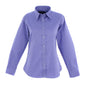 mid blue womens long sleeve oxford shirt