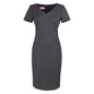mid grey short sleeve corinthia dress