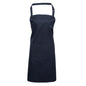 navy bib apron with pocket
