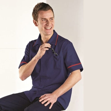 navy blue barbers tunic r52